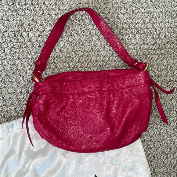 Furla Leather Vintage Shoulder Bag Fuschia - Picture 5 of 9